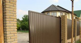 Купить откатные ворота из профнастила Таганрог, цена от 1770 руб.